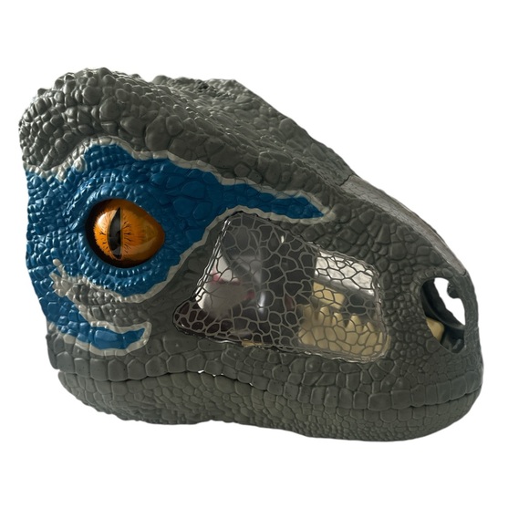 Mattel Jurassic World Dominion Velociraptor Blue Dinosaur Mask TESTED - Picture 5 of 7